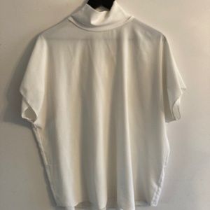 High neck blouse with short sleeves XL